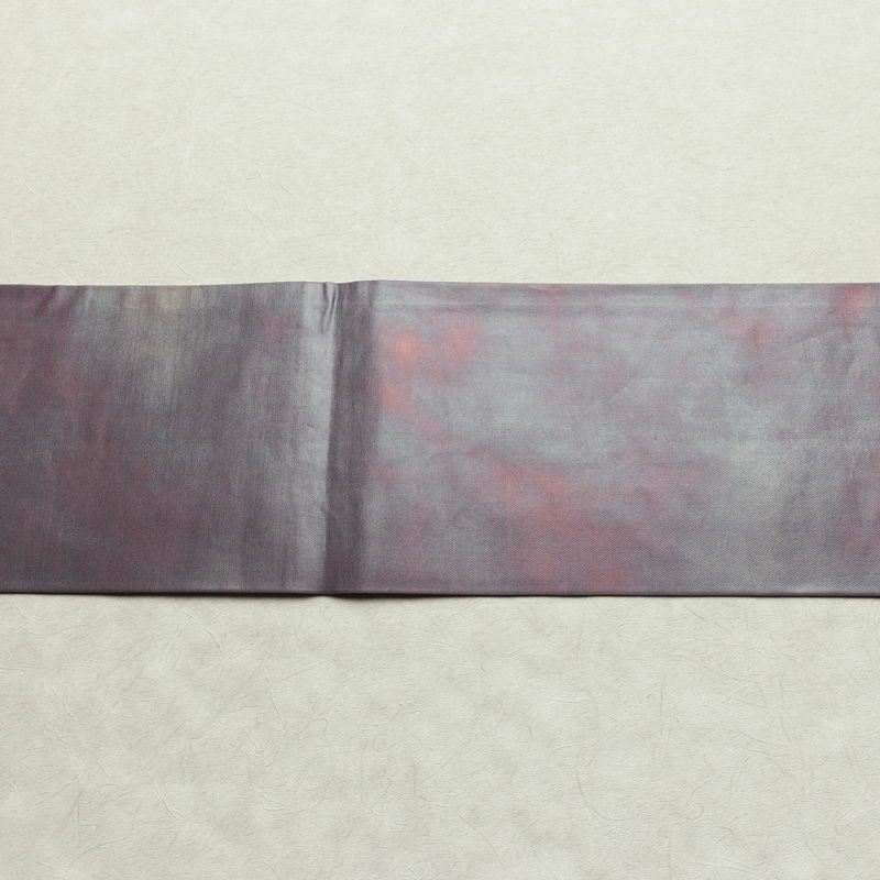 名古屋帯 六通柄 正絹 その他の柄 名古屋仕立て なごや帯 リサイクル帯 帯 刺繍 シンプル おしゃれ 茄子 ポケット付き 紫・藤色_画像13