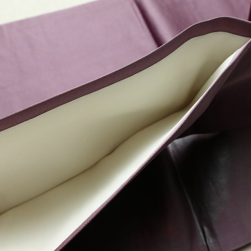 名古屋帯 六通柄 正絹 その他の柄 名古屋仕立て なごや帯 リサイクル帯 帯 刺繍 シンプル おしゃれ 茄子 ポケット付き 紫・藤色_画像21