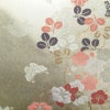 名古屋帯 華と蝶 六通柄 美品 正絹 花柄 名古屋仕立て なごや帯 リサイクル帯 帯 箔 金糸 銀糸 金・銀_画像2