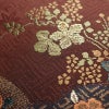 名古屋帯 太鼓柄 良品 正絹 古典柄 名古屋仕立て なごや帯 リサイクル帯 帯 箔 金糸 紅葉 松 小豆・エンジ_画像6