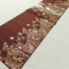 名古屋帯 太鼓柄 良品 正絹 古典柄 名古屋仕立て なごや帯 リサイクル帯 帯 箔 金糸 紅葉 松 小豆・エンジ_画像10