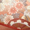 名古屋帯 本金箔 二重織 太鼓柄 正絹 古典柄 名古屋仕立て なごや帯 リサイクル帯 帯 箔 扇子 松 菊 ピンク_画像6