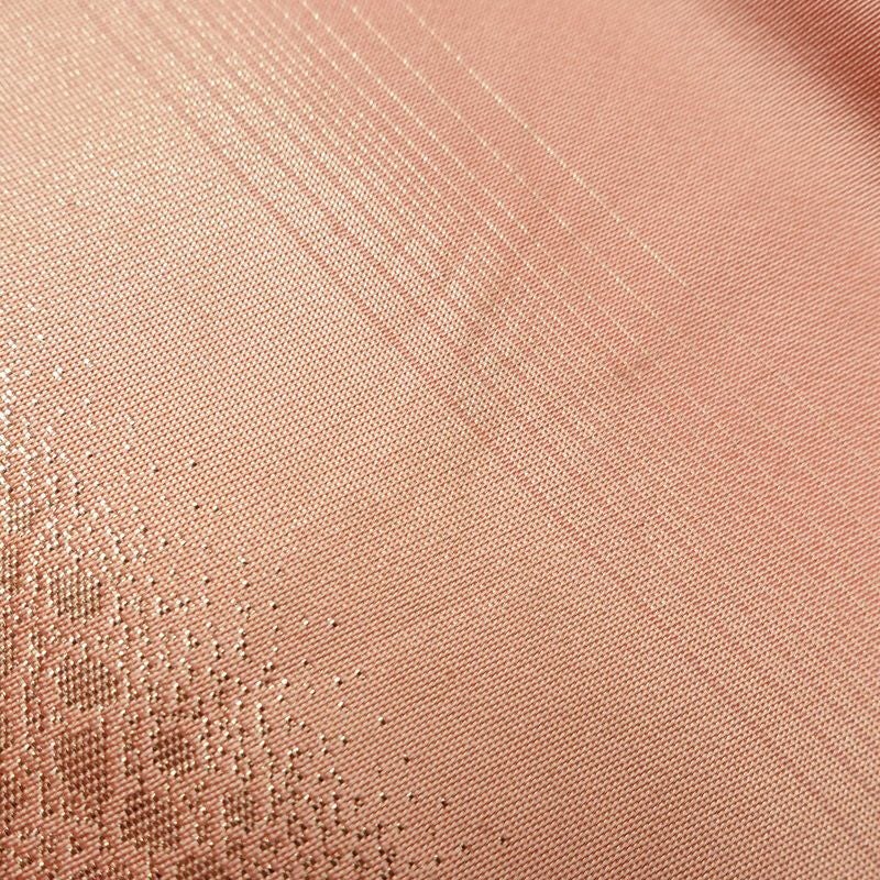 名古屋帯 本金箔 二重織 太鼓柄 正絹 古典柄 名古屋仕立て なごや帯 リサイクル帯 帯 箔 扇子 松 菊 ピンク_画像10