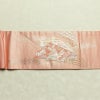 名古屋帯 本金箔 二重織 太鼓柄 正絹 古典柄 名古屋仕立て なごや帯 リサイクル帯 帯 箔 扇子 松 菊 ピンク_画像13