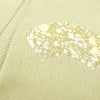 付け下げ 良品 綸子 正絹 花柄 袷仕立て 身丈159.5cm 裄丈63.5cm リサイクル着物 一部しつけ糸付き 着物 刺繍 箔 入学式 卒業式 七五三 お宮参り フォーマル 上品 扇面 榛色 黄・黄土色_画像18