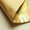 名古屋帯 六通柄 良品 正絹 古典柄 名古屋仕立て なごや帯 リサイクル帯 帯 箔 引箔 扇子 ベージュ_画像10