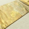 名古屋帯 六通柄 良品 正絹 古典柄 名古屋仕立て なごや帯 リサイクル帯 帯 箔 引箔 扇子 ベージュ_画像11