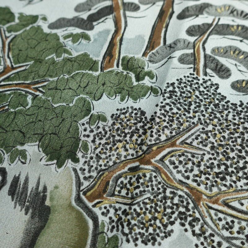 男性用 紬着物 美品 しつけ糸付き アンサンブル 2点セット 正絹 羽織 亀甲柄 袷仕立て 身丈142cm 裄丈68.5cm リサイクル着物 着物 未使用品 青・紺_画像19