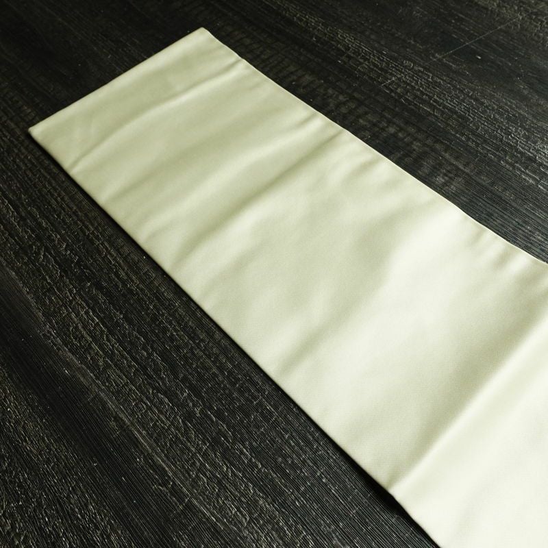 名古屋帯 太鼓柄 良品 正絹 流水・波柄 名古屋仕立て なごや帯 リサイクル帯 帯 引箔 金糸 クリーム_画像15