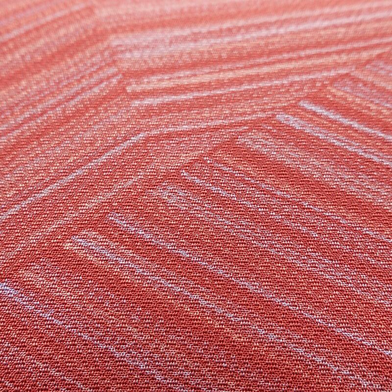 名古屋帯 太鼓柄 良品 正絹 幾何学柄・抽象柄 名古屋仕立て なごや帯 リサイクル帯 帯 ピンク_画像5