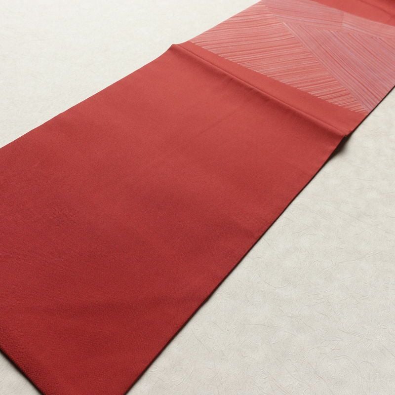 名古屋帯 太鼓柄 良品 正絹 幾何学柄・抽象柄 名古屋仕立て なごや帯 リサイクル帯 帯 ピンク_画像7