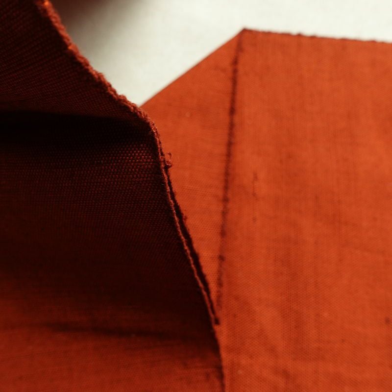 名古屋帯 六通柄 良品 正絹 人物・動物柄 松葉仕立て なごや帯 リサイクル帯 帯 紬地 橙_画像18