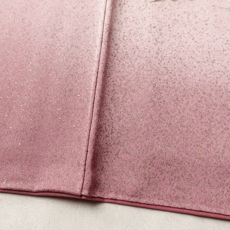 訪問着 良品 正絹 風景柄 袷仕立て 身丈160.5cm 裄丈66.5cm リサイクル着物 着物 箔 金彩 入学式 卒業式 七五三 お宮参り フォーマル 上品 松竹梅 ピンク_画像12