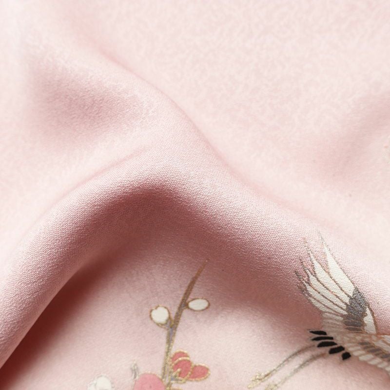 訪問着 良品 正絹 風景柄 袷仕立て 身丈160.5cm 裄丈66.5cm リサイクル着物 着物 箔 金彩 入学式 卒業式 七五三 お宮参り フォーマル 上品 松竹梅 ピンク_画像21