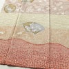 付け下げ 良品 落款入り 絞り ふくれ織 トールサイズ 正絹 古典柄 袷仕立て 身丈171cm 裄丈67.5cm リサイクル着物 着物 箔 金糸 入学式 卒業式 七五三 お宮参り フォーマル 粋 東雲色 扇面 橙_画像4