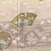付け下げ 良品 落款入り 絞り ふくれ織 トールサイズ 正絹 古典柄 袷仕立て 身丈171cm 裄丈67.5cm リサイクル着物 着物 箔 金糸 入学式 卒業式 七五三 お宮参り フォーマル 粋 東雲色 扇面 橙_画像6