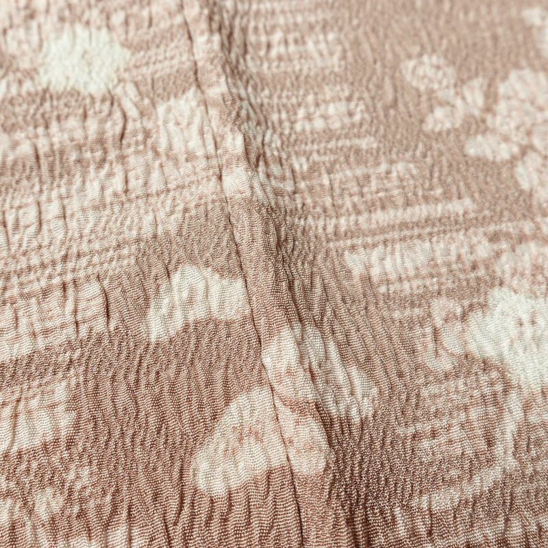 付け下げ 良品 落款入り 絞り ふくれ織 トールサイズ 正絹 古典柄 袷仕立て 身丈171cm 裄丈67.5cm リサイクル着物 着物 箔 金糸 入学式 卒業式 七五三 お宮参り フォーマル 粋 東雲色 扇面 橙_画像11