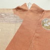 付け下げ 良品 落款入り 絞り ふくれ織 トールサイズ 正絹 古典柄 袷仕立て 身丈171cm 裄丈67.5cm リサイクル着物 着物 箔 金糸 入学式 卒業式 七五三 お宮参り フォーマル 粋 東雲色 扇面 橙_画像17