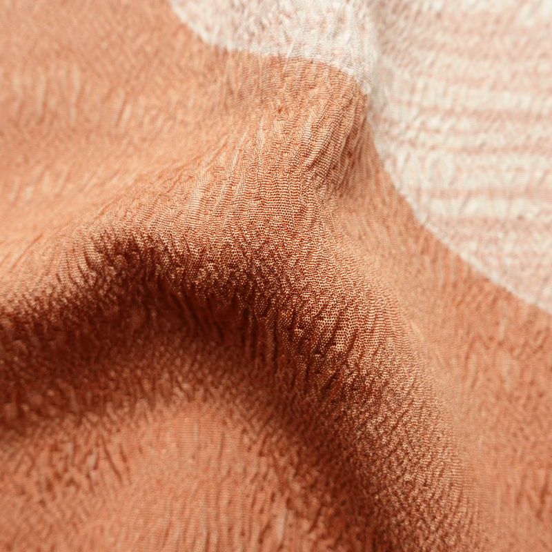 付け下げ 良品 落款入り 絞り ふくれ織 トールサイズ 正絹 古典柄 袷仕立て 身丈171cm 裄丈67.5cm リサイクル着物 着物 箔 金糸 入学式 卒業式 七五三 お宮参り フォーマル 粋 東雲色 扇面 橙_画像21