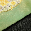 名古屋帯 太鼓柄 正絹 花柄 名古屋仕立て なごや帯 リサイクル帯 帯 刺繍 金糸 紅葉 菖蒲 白_画像12
