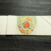 名古屋帯 太鼓柄 正絹 花柄 名古屋仕立て なごや帯 リサイクル帯 帯 刺繍 金糸 紅葉 菖蒲 白_画像14