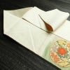 名古屋帯 太鼓柄 正絹 花柄 名古屋仕立て なごや帯 リサイクル帯 帯 刺繍 金糸 紅葉 菖蒲 白_画像21