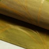 名古屋帯 六通柄 正絹 木の葉・植物柄 名古屋仕立て なごや帯 リサイクル帯 帯 黄・黄土色_画像7