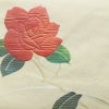 名古屋帯 太鼓柄 正絹 花柄 名古屋仕立て なごや帯 リサイクル帯 帯 金糸 銀糸 クリーム_画像2