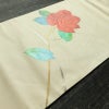 名古屋帯 太鼓柄 正絹 花柄 名古屋仕立て なごや帯 リサイクル帯 帯 金糸 銀糸 クリーム_画像11