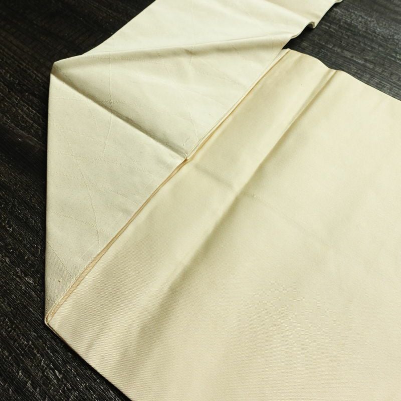 名古屋帯 太鼓柄 正絹 花柄 名古屋仕立て なごや帯 リサイクル帯 帯 金糸 銀糸 クリーム_画像18