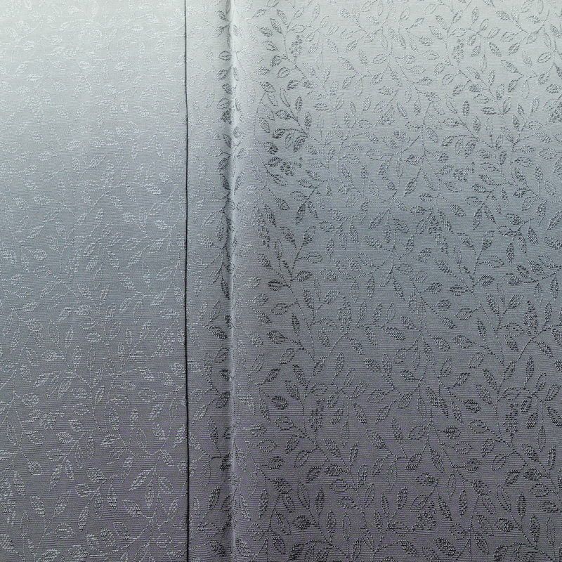 付け下げ 良品 落款入り 一つ紋付き 正絹 木の葉・植物柄 袷仕立て 身丈153.5cm 裄丈65cm リサイクル着物 着物 入学式 卒業式 フォーマル シンプル 上品 グレー_画像6