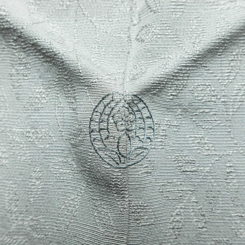 付け下げ 良品 落款入り 一つ紋付き 正絹 木の葉・植物柄 袷仕立て 身丈153.5cm 裄丈65cm リサイクル着物 着物 入学式 卒業式 フォーマル シンプル 上品 グレー_画像11