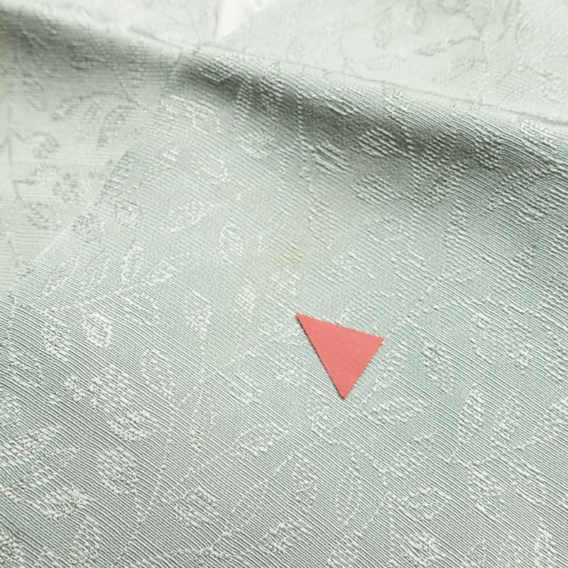 付け下げ 良品 落款入り 一つ紋付き 正絹 木の葉・植物柄 袷仕立て 身丈153.5cm 裄丈65cm リサイクル着物 着物 入学式 卒業式 フォーマル シンプル 上品 グレー_画像18