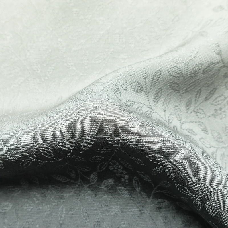 付け下げ 良品 落款入り 一つ紋付き 正絹 木の葉・植物柄 袷仕立て 身丈153.5cm 裄丈65cm リサイクル着物 着物 入学式 卒業式 フォーマル シンプル 上品 グレー_画像21