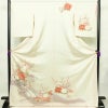 付け下げ トールサイズ 正絹 花柄 袷仕立て 身丈173cm 裄丈66.5cm リサイクル着物 着物 入学式 卒業式 七五三 お宮参り フォーマル 上品 菊 芍薬 クリーム_画像1
