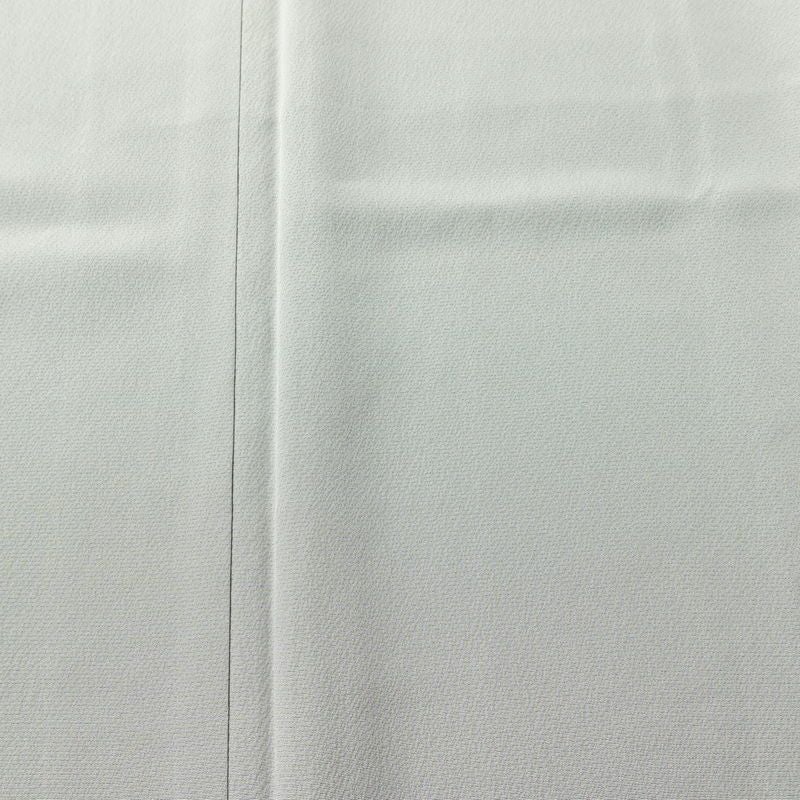 色無地 良品 落款入り 縮緬 一つ紋付き 正絹 無地 袷仕立て 身丈162.5cm 裄丈65cm リサイクル着物 着物 作家物 お茶会 上品 グレー_画像6