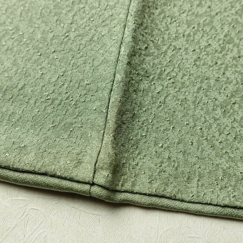 色無地 良品 落款入り 本草木染作家物 瑞寶 正絹 無地 袷仕立て 身丈154cm 裄丈63cm リサイクル着物 一部しつけ糸付き 着物 作家物 お茶会 緑・うぐいす色_画像11