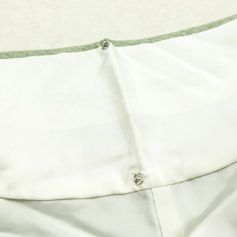 色無地 良品 落款入り 本草木染作家物 瑞寶 正絹 無地 袷仕立て 身丈154cm 裄丈63cm リサイクル着物 一部しつけ糸付き 着物 作家物 お茶会 緑・うぐいす色_画像19