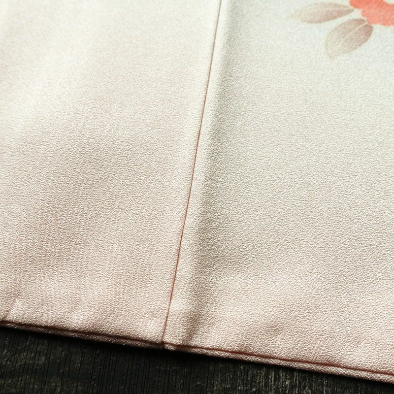 訪問着 良品 トールサイズ 正絹 花柄 袷仕立て 身丈170.5cm 裄丈67.5cm リサイクル着物 着物 刺繍 入学式 卒業式 七五三 お宮参り フォーマル 上品 ピンク_画像13