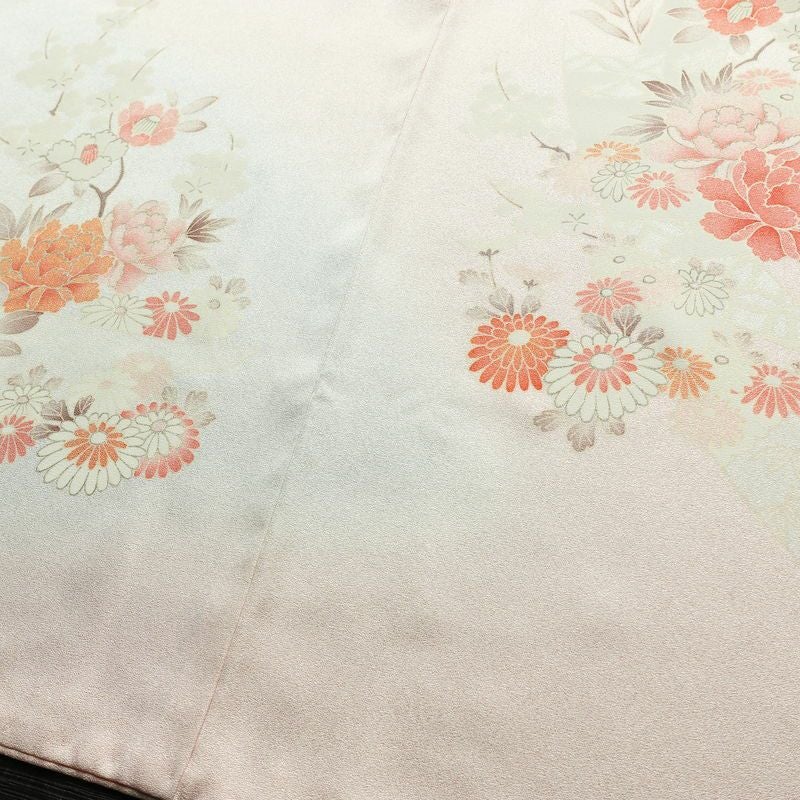 訪問着 良品 トールサイズ 正絹 花柄 袷仕立て 身丈170.5cm 裄丈67.5cm リサイクル着物 着物 刺繍 入学式 卒業式 七五三 お宮参り フォーマル 上品 ピンク_画像14