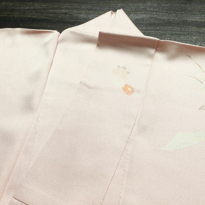 訪問着 良品 トールサイズ 正絹 花柄 袷仕立て 身丈170.5cm 裄丈67.5cm リサイクル着物 着物 刺繍 入学式 卒業式 七五三 お宮参り フォーマル 上品 ピンク_画像17