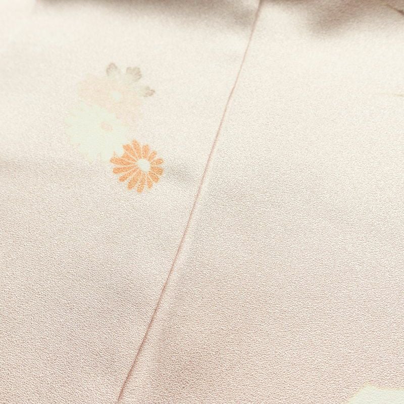 訪問着 良品 トールサイズ 正絹 花柄 袷仕立て 身丈170.5cm 裄丈67.5cm リサイクル着物 着物 刺繍 入学式 卒業式 七五三 お宮参り フォーマル 上品 ピンク_画像18