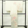訪問着 正絹 花柄 袷仕立て 身丈162cm 裄丈66cm リサイクル着物 着物 金彩 入学式 卒業式 七五三 お宮参り フォーマル レトロ 白_画像2