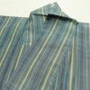 紬 ポリエステル 縞柄・線柄 袷仕立て 身丈163.5cm 裄丈66cm リサイクル着物 着物 モダン カジュアル 青・紺_画像16