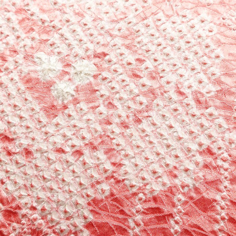 訪問着 絞り 綸子 正絹 古典柄 袷仕立て 身丈164cm 裄丈66.5cm リサイクル着物 着物 フォーマル 粋 ピンク_画像9