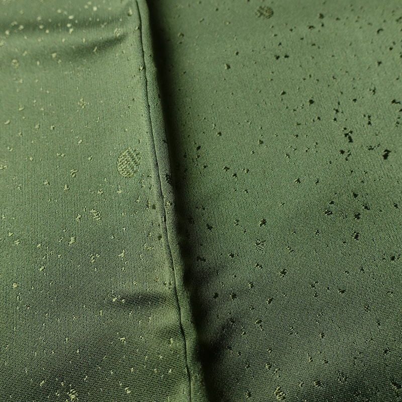 小紋 良品 しつけ糸付き 正絹 花柄 袷仕立て 身丈153cm 裄丈64cm リサイクル着物 着物 緑・うぐいす色_画像11