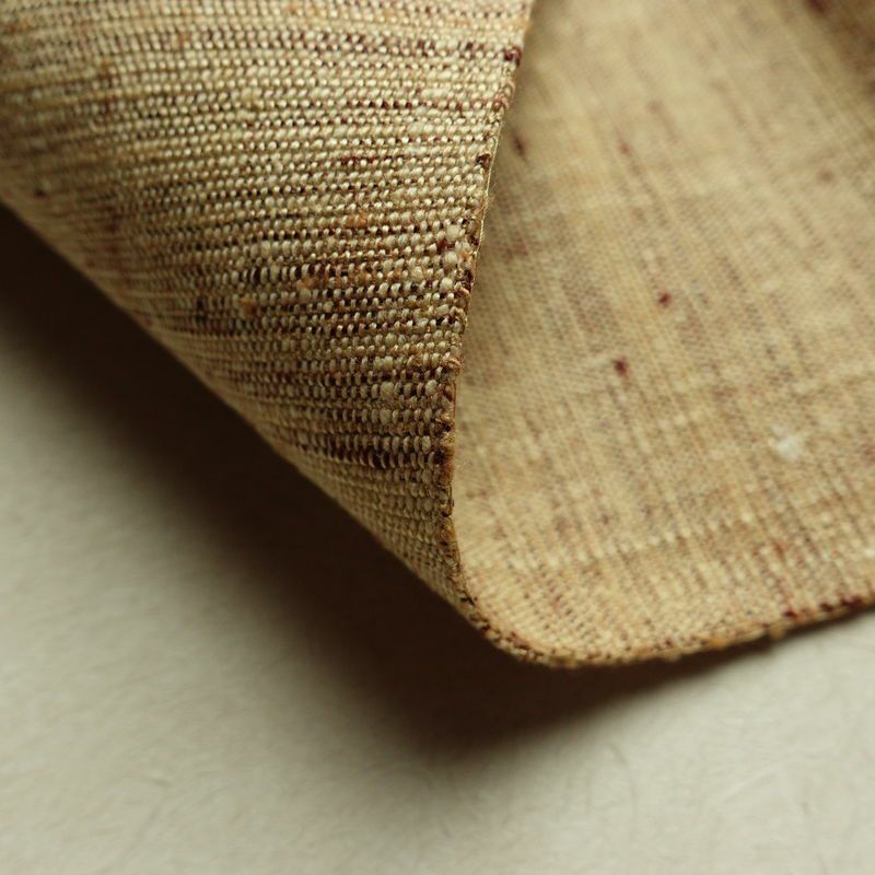 名古屋帯 太鼓柄 良品 正絹 幾何学柄・抽象柄 松葉仕立て なごや帯 リサイクル帯 帯 紬地 ベージュ_画像10