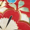 振袖 金駒刺繍 正絹 蝶・昆虫柄 袷仕立て 身丈161cm 裄丈68.5cm リサイクル着物 着物 箔 成人式 二十歳 二十歳の集い パーティー 華やか 桜 赤・朱_画像7