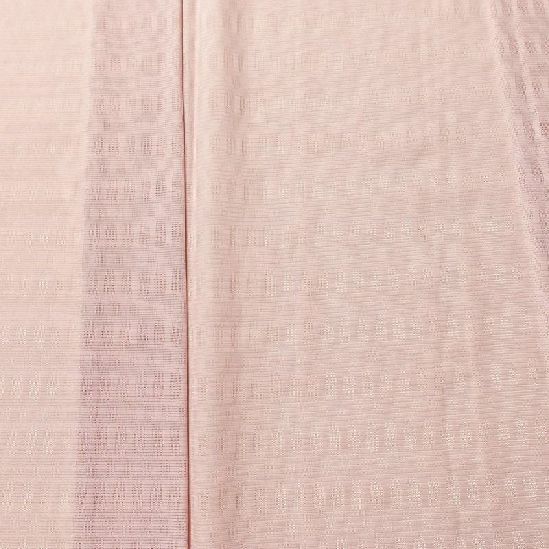 盛夏 色無地 しつけ糸付き 一つ紋付き ポリエステル その他の柄 単衣仕立て 身丈158cm 裄丈64.5cm リサイクル着物 着物 薄物 ピンク_画像6