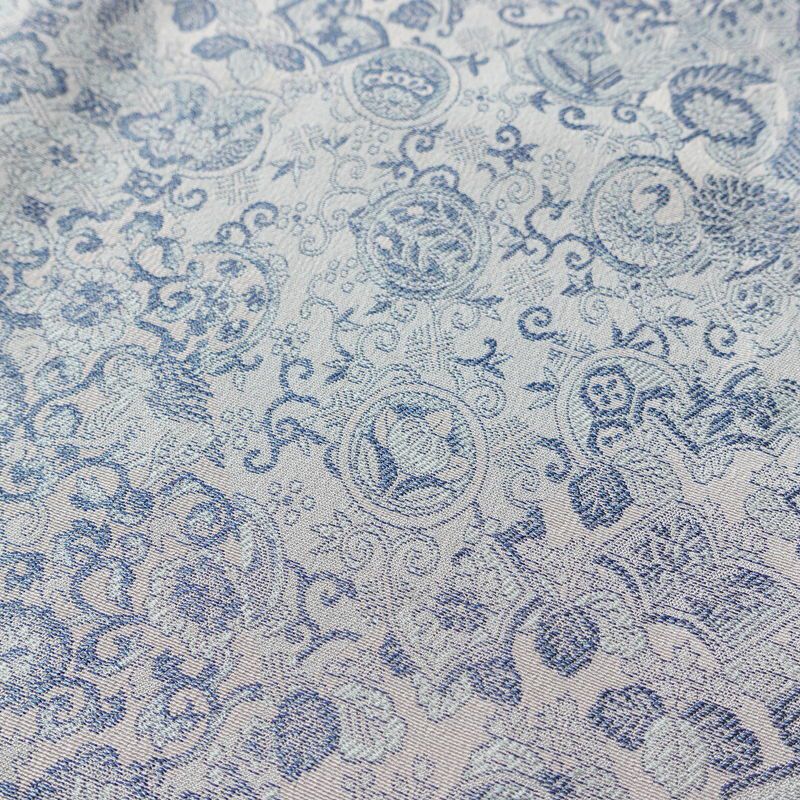 小紋 織柄小紋 正絹 古典柄 袷仕立て 身丈160cm 裄丈63.5cm リサイクル着物 着物 洒落 おしゃれ 青・紺_画像8